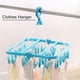 thumbnail image 2 of Underwear Hanger With 32 Clips Hanging Clothes Rack Foldable Plastic Clothespin Drip Drying Hanger(blue), 2 of 2