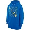 thumbnail image 2 of Women's G-III 4Her by Carl Banks  Royal Golden State Warriors Basketball Love Fleece Pullover Hoodie, 2 of 3