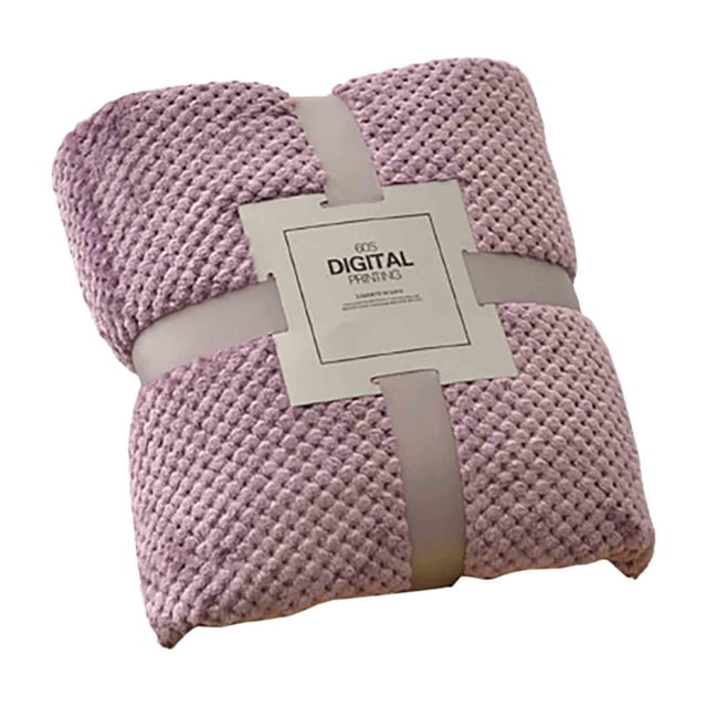 Manta suave y cálida de forro polar, funda de microfibra de felpa acogedora para cama o sofá, reversible, de doble capa, para uso en interiores y exteriores, manta ligera de viaje para siesta en el