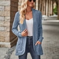 thumbnail image 5 of Qwertyu Womens Long Cardigan Lightweight Sweater Open Front Long Sleeve Cardigans with Pockets 2025 Sky Blue XL, 5 of 7