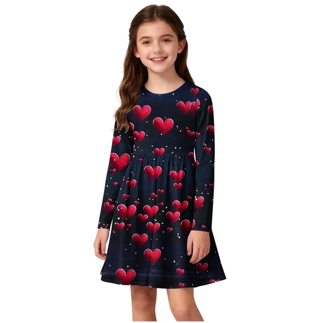Tauxra Robe à Manches Longues pour Femmes, Robe Patineuse Extensible Évasée, Robe de Soirée Formelle à Col Rond et Tournoyante pour Femmes, Robe Basique Décontractée Unie à Manches Longues