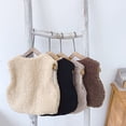 thumbnail image 3 of Boys Vest V-Neck Sleeveless Jacket Winter Thicken Warm Baby Velvet Waistcoat Outerwear Kids Girl Boy's Solid Clothes, 3 of 6