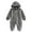 zb-Gray, variant on Newborn Baby Jumpsuit Hooded Fleece Rompers Long Sleeve Onesies Outwear Outfits Winter Warm Footed Romper Snowsuit