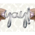 thumbnail image 4 of " Yay! " Foil Balloon +4D Cubes Air Anniversary Silver Gold Grad Graduation, 4 of 6