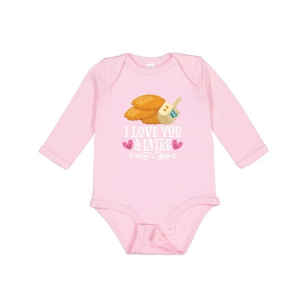 

Inktastic Hanukkah Funny Latke Gift Baby Girl Long Sleeve Bodysuit