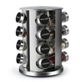 thumbnail image 1 of DOUBLE 2 c Revolving countertop Spice Rack Stainless Steel Seasoning Storage Organization,Spice carousel Tower for Kitchen Set of 16 Jars (16Jars), 1 of 5
