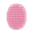 thumbnail image 2 of Pet Brush for Shedding, Deshedding Dog Brush Short, Dog Deshedding Tool, Rubber Curry Brush Dog, 5X3.5 Inch 1Pc Pink Silicone Grooming Scrubber for Gentle Full-Body Bath Massage,, 2 of 6
