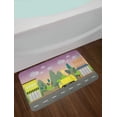 thumbnail image 2 of Garbage Truck Bath Mat, View from the City Waste Machine Transporting Dump Clean Environment, Plush Bathroom Decor Mat with Non Slip Backing, 29.5" X 17.5", Multicolor, by Ambesonne, 2 of 2