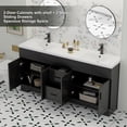 thumbnail image 2 of 72" Freestanding Double Sink Bathroom Vanity Cabinet Base Only, Hand-Painted, Sink Not Included, 2 of 9