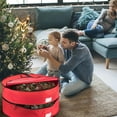 thumbnail image 4 of HLONK Wreath Storage Container， Stacking Christmas Wreath Storage Bags With Zipper And Handles Holiday Wreaths Storage Holder, 4 of 4