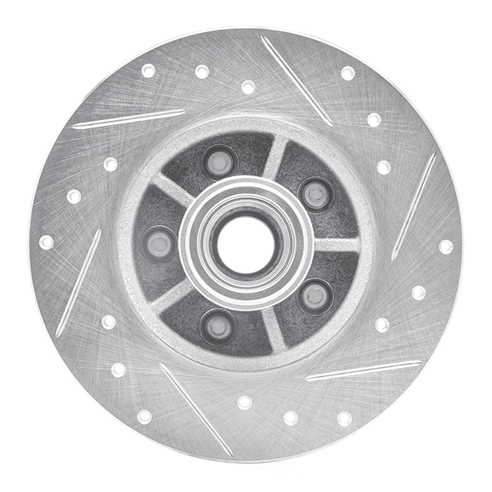 Dynamic Friction Company 631-52002L DFC Brake Rotor - Drilled And Slotted - Silver