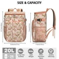 thumbnail image 3 of Travel Cooler Bag - Pioneer Flower Floral Print Pattern Camping Beer Cooler Backpack with Bottle Opener- Waterproof Insulated Picnic Backpacks - Cooler Bag for Beach, 3 of 6
