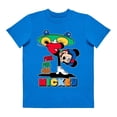 thumbnail image 1 of Playera Para Niño Disney Mickey Mouse Cuello Redondo Manga Corta Talla 6 Azul Rey, 1 of 1