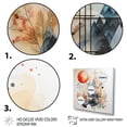 thumbnail image 3 of Designart "Modern Art Creation in Orange Grey" Abstract Collages Floater Framed Wall Decor, 3 of 7