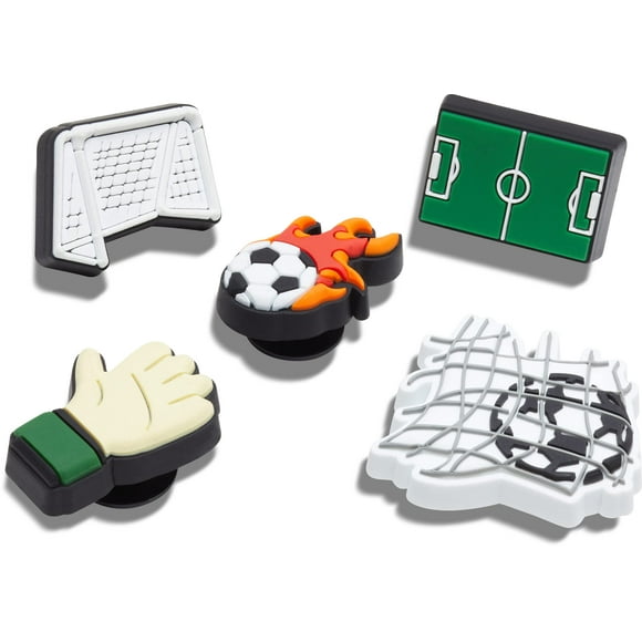 Crocs Jibbitz 5-Pack Sport Shoe Charms | Jibbitz for Crocs, Big Time Soccer, Small