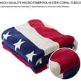 thumbnail image 5 of Sleeping Partners Oversized USA Flag Fleece Throw Blanket, 60 inch x 80 inch Red/White/Blue, 5 of 6