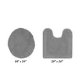 thumbnail image 2 of Better Trends 2 Piece Premium Bathroom Rug Set 100% Cotton Soft Tufted Reversible Bath Rug Water absorbent Bath Mat Ideal for Bathroom Shower and Tub Use, Edge Collection Gray (18" x 20" | 20" x 20"), 2 of 4