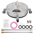 thumbnail image 2 of 14 Inches Pressure Washer Surface Cleaner Stainless Steel Housing Power Washer Accessory with 4 Wheels 1/4 Inch Quick Connector 2 Extension Wand Attachments 4000 PSI for Cleaning Driveways S, 2 of 7
