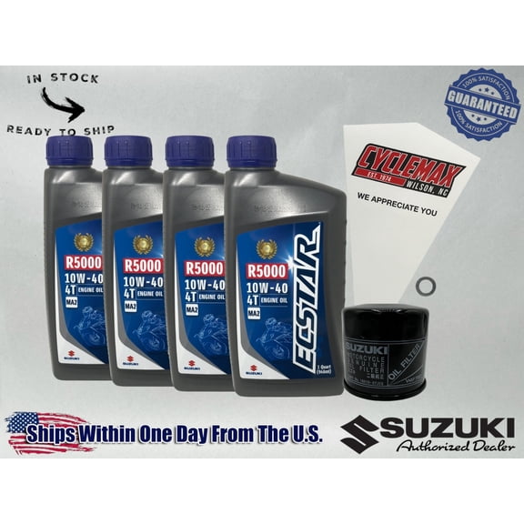 Cyclemax Ecstar R5000 Oil Change Kit fits 2018-2025 Suzuki KINGQUAD 750 LT-A750