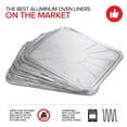 thumbnail image 3 of Disposable Foil Oven Liners (5 Pack) Aluminum Foil Oven Liners for Bottom of Electric Oven & Gas Oven, Reusable Oven Drip Pan Tray for Cooking & Baking, Disposable Baking Mats - Stock Your Home, 3 of 5
