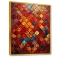 thumbnail image 2 of Designart "Moroccan Elegance in Orange and Yellow Tiles II" Abstract Framed Wall Art - Modern Yellow Abstract Tile Entryway Framed Wall Art Print, 2 of 6