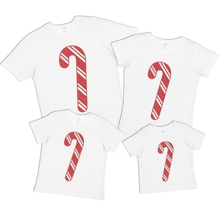 

7 ate 9 Apparel Matching Family Merry Christmas Shirts - Candy Cane White T-Shirt 12 Months