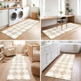 thumbnail image 4 of ICEANT 2'x6' Rectangle Runner Rugs, Geometric Style Non Slip Washable Low Pile Carpet, Area Rug for Hallway Entryway Bathroom Bedroom Kitchen, Beige, 4 of 5