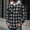 Gray, variant on LYSMORA Mens Plaid Button Down Hooded Shirt Long Sleeve Chest Pocket Casual Outdoor Hoodie Shacket