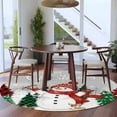thumbnail image 3 of Round Rugs 8 Ft, Grey Snowman Christmas Non Slip Area Rugs for Kitchen Bedroom Entryway, Xmas Tree Snowflake Elk Winter Washable Carpet Runner Rug Floor Mats for Bedroom Home Decor, 3 of 9