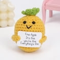 thumbnail image 5 of Positive Crochet Emotional Support Gift with Inspirational Card, Handmade Mini Crochet Plush Funny Encouragement Gift Desk Decor for Friends Coworkers Women Men, 5 of 9