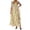 Yellow, variant on Summer Sleeveless V-neck Floral Printing Flared Ruffle Long Maxi Dress