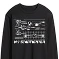 thumbnail image 3 of Star Wars - N1 Starfighter - Men's Long Sleeve Graphic T-Shirt, 3 of 5