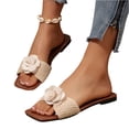 thumbnail image 2 of YOUYEDIAN Pantoufles de Maison pour Femmes Été Chaussures d'Intérieur Tendance Sandales Confortables Sandales d'Extérieur (Beige), 2 of 6