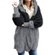 thumbnail image 1 of Camiseta de manga larga de moda para mujer, blusa de retazos de otoño, cárdigan con capucha, abrigo de lana, Tops Fridja  BV0+4907, 1 of 5