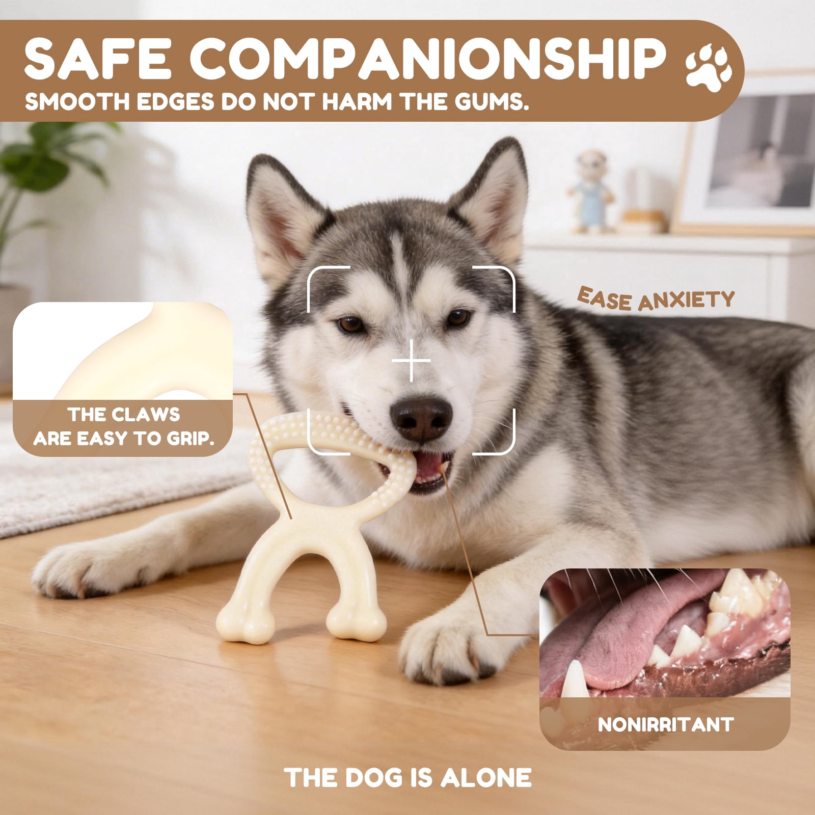 2 Pack Durable Dog Chew Toy for Aggressive Chewers Indestructible Nylon Bone Dental Care Teeth Cleaning Chew Toy for Small Medium and Large Dogs Keep Them Busy Irresistible Beef Flavor