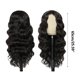 thumbnail image 3 of Pelucas con flequillo para mujer, peluca ondulada suelta, peluca de fibra química, cabello largo, pequeña, rizada, cubierta para la cabeza, peluca rizada negra de seda mate de alta temperatura., 3 of 5