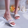 thumbnail image 1 of Sandalias de fondo plano con punta abierta y viento étnico para mujer, cómodas, para playa, para mujer Wmkox8yii  hj789, 1 of 5