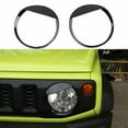 thumbnail image 2 of 2Pcs Black ABS Front Headlight Lamp Cover Trim for Suzuki Jimny 2019-21, 2 of 6