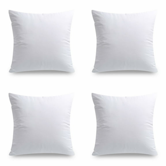 Phantoscope Hypoallergenic 18x18 Pillow Inserts 4 Pack, Square Firm Bulk Cushion Set for Sofa Couch