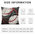 thumbnail image 5 of Nawypu  Set of 4 Throw Pillow Covers Modern Abstract Red and Black White Gray Pattern Retro Stripes Spiral Decorative Pillow Cases Home Decor Square 20x20 Inches Pillowcases, 5 of 5