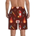 thumbnail image 3 of Bixox Men's Fire Extinguisher printing Casual Classic Fit Short Summer Beach Shorts, 3 of 6