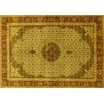 thumbnail image 1 of Ahgly Company Machine Washable Indoor Rectangle Persian Yellow Traditional Area Rugs, 8' x 10', 1 of 4