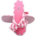 thumbnail image 4 of Summer Girl ladies slippers size 6 - 9 Stripe Cotton kawaii slippers Slides (7-8, Rose), 4 of 4