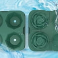 thumbnail image 4 of Bandeja de hielo de silicona con forma de rosa de Mikiwon, 2 cavidades, con tapa y embudo, fácil de desmoldar, ideal para cócteles, whisky y café, 4 of 4