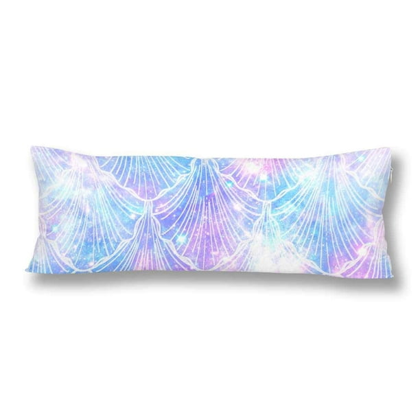 ABPHOTO Mermaid Galaxy Print Body Pillow Covers Pillowcase 20x60 inch