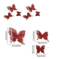 thumbnail image 3 of JeashCHAT 9 Pcs 3 Sizes Glitter Christmas Tree Butterfly Ornaments, Christmas Tree Decorations Hollow Butterflies with Clips, Wedding Xmas Holiday Party Decor, 3 of 8
