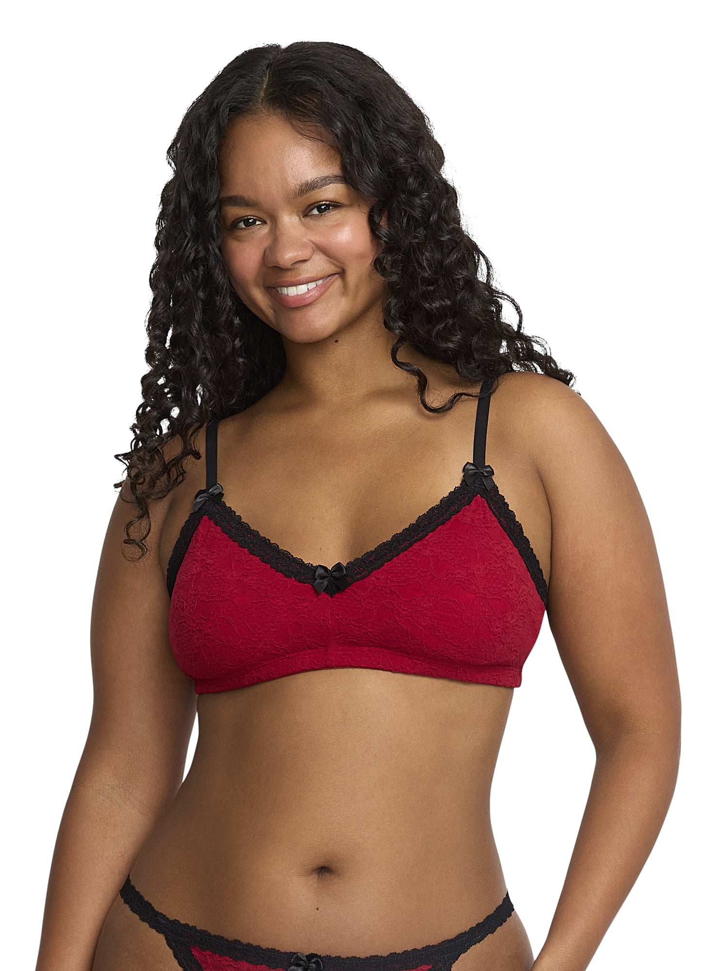 Mills by Millie Bobby Brown Women's Flirty Lace Triangle Bralette, Sizes XS-XXXL