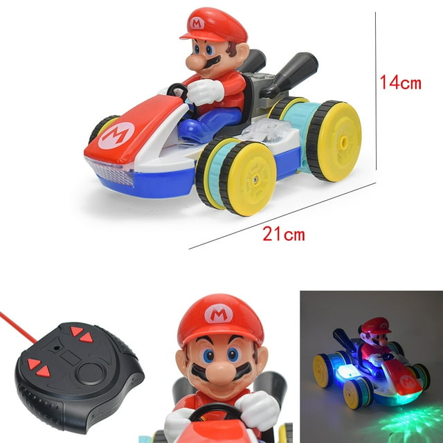 Figuras de vehículos con carrito de Super Mario Bros, modelo de juguete, Mario, Luigi, Yoshi, Toad, figura de coche con control remoto, regalo para niños, cumpleaños, Navidad