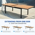 thumbnail image 2 of Heck 10 Person Teak Extendable Outdoor Patio Dining Set for 10, Aluminum Frame, 2 of 15