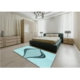 thumbnail image 5 of Ahgly Company Machine Washable Indoor Rectangle Transitional Electric Blue Area Rugs, 2' x 5', 5 of 7